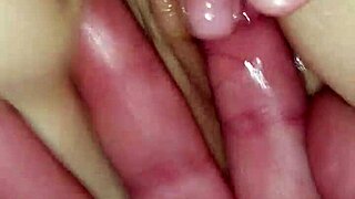 Asian amateur cums from wet pussy fingering