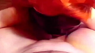Amateur Redhead Hot Wife with Big Tits Loves Slurping on Cock for Creampie Cumshot