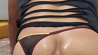 Gay Slut Moans Loudly on Giant Silicone Cock During Intense Session.