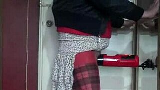 part 1 of my old red and black masturbation machine session