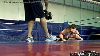 wrestling lesbian babes strapon fucking feels so intense