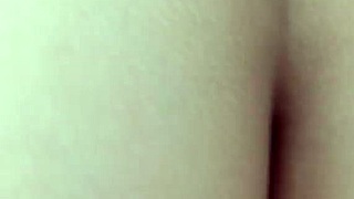 Cum drips from mature neighbor's ass