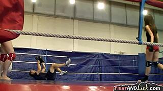 wrestling lesbian babes strapon fucking feels so intense