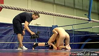 Strung up, facing the other way in the dock – they struggle and, strapped on, go for erotic encounter