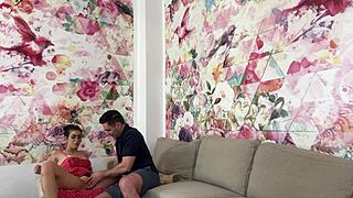 what does my horny spanish teacher do on hidden cam? she licks and rides monster cock