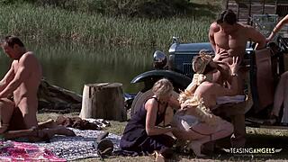 Stunning Girls Love Tight Pussies Fucked In Group Sex