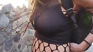 krizia tzunami sucks me off in the streets of pompeii