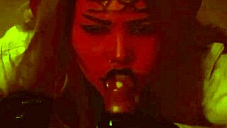 Devil's Intense Gloved Handjob