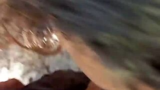 I fucked big black cock on beach in exhibitionism