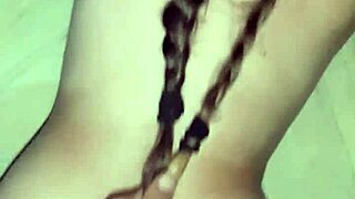 My beautiful pigtail girlfriend's hot Valentine's surprise  