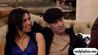 Lustful guests and big boobs group sex