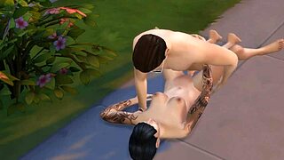 sims 4 hot teen 18+ girl banging hard with condom