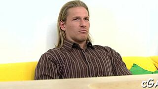 hunk hungrily engulfs lover's knob and balls in intense gay blowjob! he sucks deep for bareback sex.