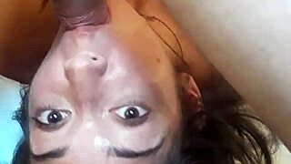 Oh god, throat fucking that asian whore so deep!