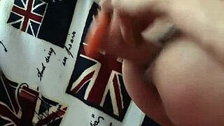 Redhead gay slut experiences intense prostate orgasm from deep assfucking. Cum shoots everywhere.