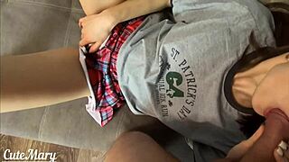 Milf with Hot Ass Bangs Neighbor for Sticky Belly Cum