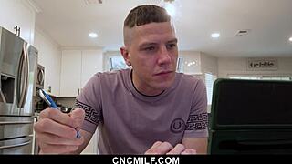 Lucky Guest Freeuses Homeowner's Wife in Wild Deepthroat Session. She's Bent Over and Loving It!