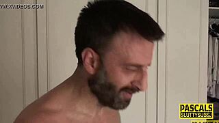 Real busty milf submissive performs a blowjob