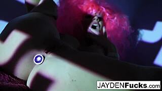 jayden jaymes masturbates her big tits and pussy in nude solo