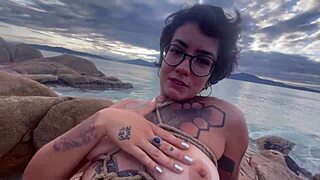 shibari tied up in public for everyone to see