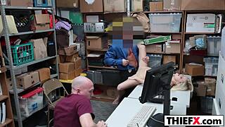 Hot teen thief punished with big cock blowjob