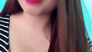 Her face is so pretty and her tits are huge