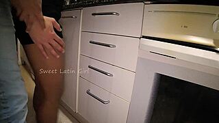 passionate kitchen sex with young 18+ latin after party