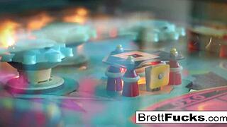 brett rossi stuffs pussy after pinball game