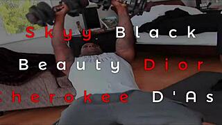 Beauty Dior Skyy Black Cherokee D'Ass Gets Monster Cock