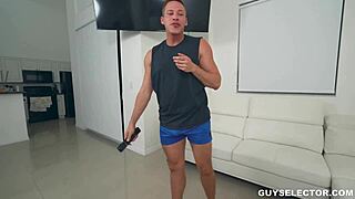 i surprise michael with bareback monster cock during movie night