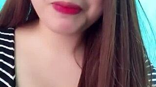 Her face is so pretty and her tits are huge