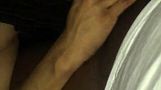 The pretty ebony bitch sucks the big black cock