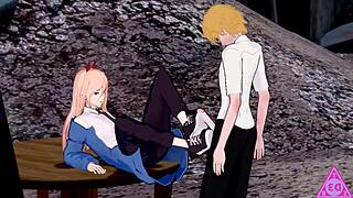Denji Power Blowjob Cumshot