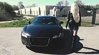 i love banging mavie pearl outdoors after audi r8 test drive