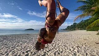 shibari tied up in public for everyone to see