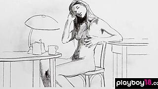 petite 18+ russian taya vais strips in lingerie, revealing pierced hairless tits in twilight