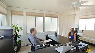 To get a loan she seduces her loan agent with sex