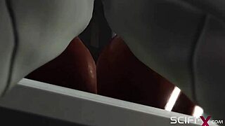 Wow! Hot Black Girl Craves Huge Cyborg Cock in Her Ass!