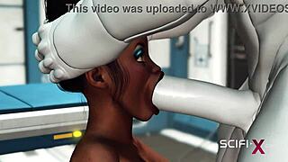 Wow! Hot Black Girl Craves Huge Cyborg Cock in Her Ass!