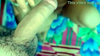 Blowjob with Big Dick Pressing Boobs on Sexy Indian Tits