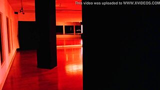 Blonde dances nude in sexy sauna club