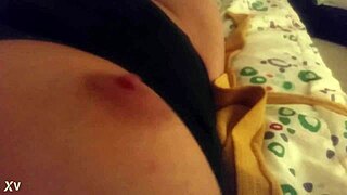 Milf enjoys alone time at night.