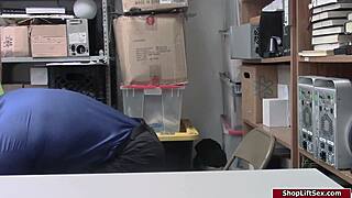 In store a shoplifter gets lucky with a police officer