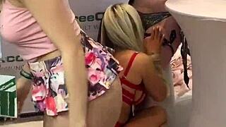 Avn highlights featuring toys and dildo in lesbian webcam action