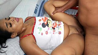 Sara Melo caught masturbating, then fucked hard