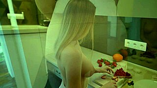 Busty Blonde, Want to Get Fucked Hard in the Kitchen and Cum Inside?