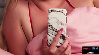 Seeing a busty milf for the first time, a British guy got seduced by his her big boobs