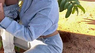 ebony teen queen sucks monster cock