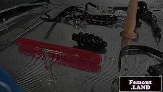 Is that nasty tranny tugging in lingerie?