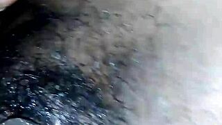 Big black dick contrasts with tight pussy in intense scene